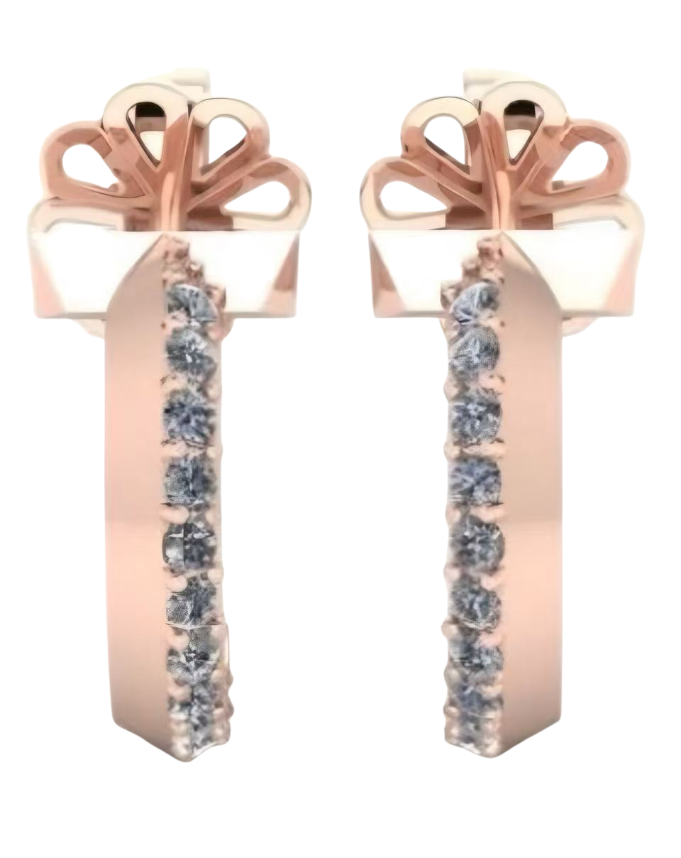 The Éclat Rose Diamond Hoop Earrings